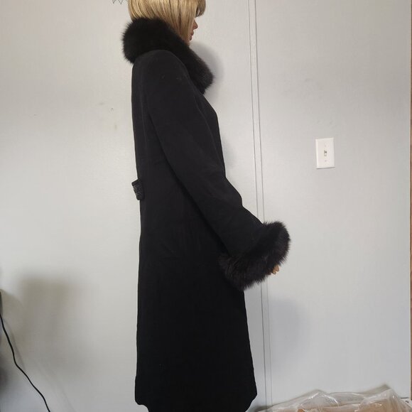 # 698 Small lambswool/fox fur coat - Picture 4 of 4